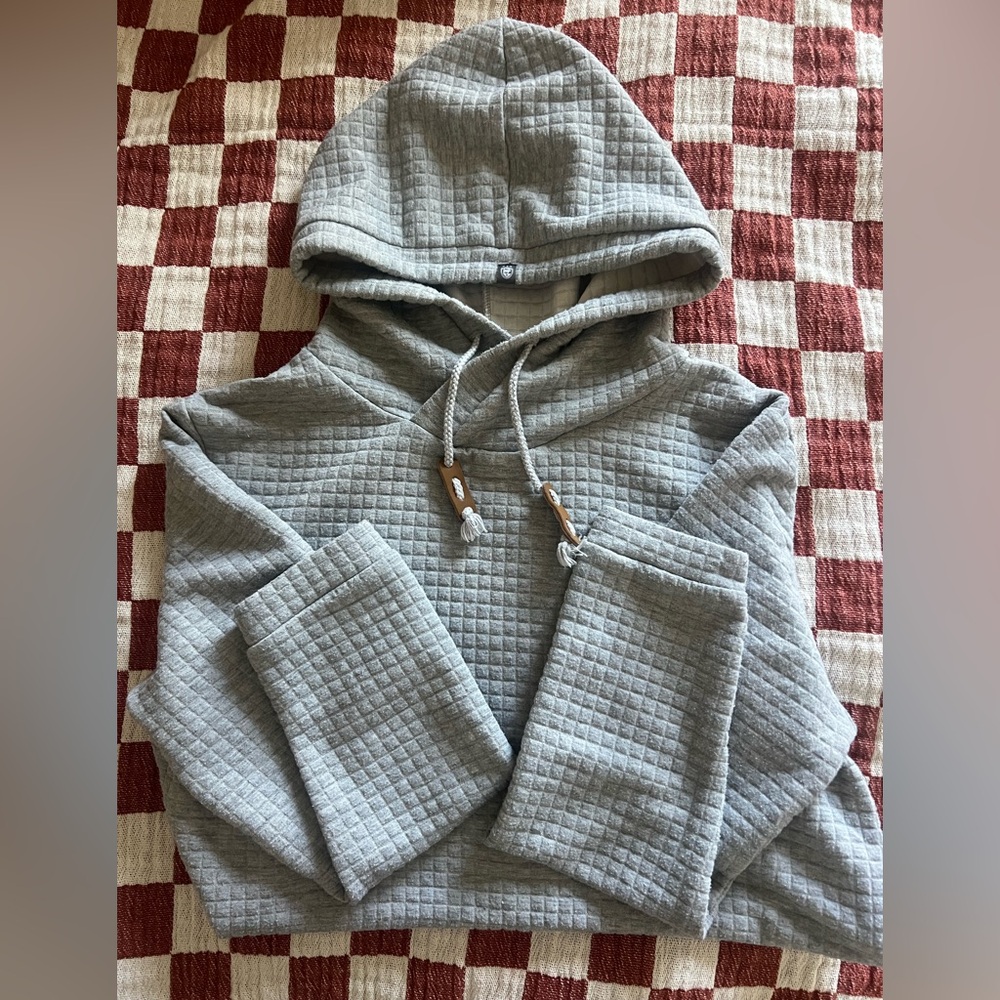 STS Ranchwear Light Gray Quilted Hoodie